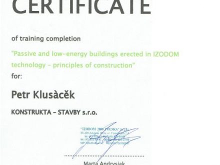 Certifikace systému IZODOM